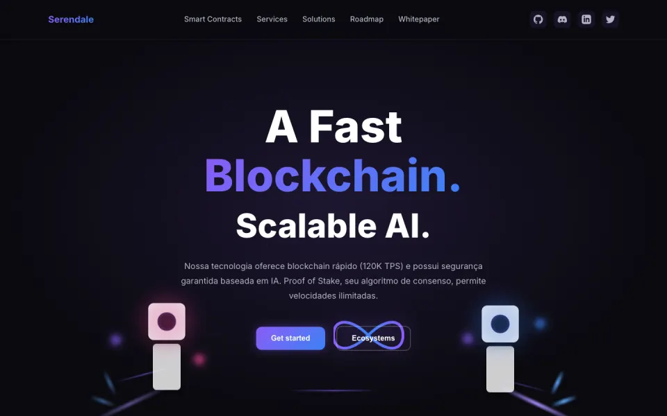 Primeira tela do modelo Startup de IA